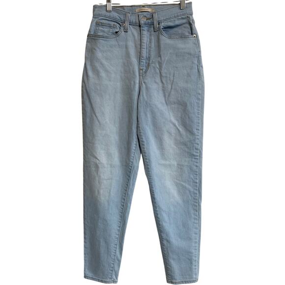 Levi's 724 High Waisted Taper Super Light Wash Jeans 27 X 28- Excellent - Picture 3 of 15